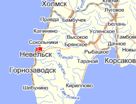 карта города Невельск